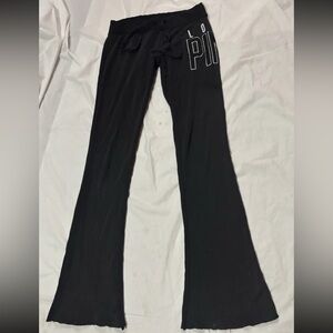 Pink Victoria’s Secret Y2K Low Rise Flare Leg  Spellout Light Joggerss XS Cute